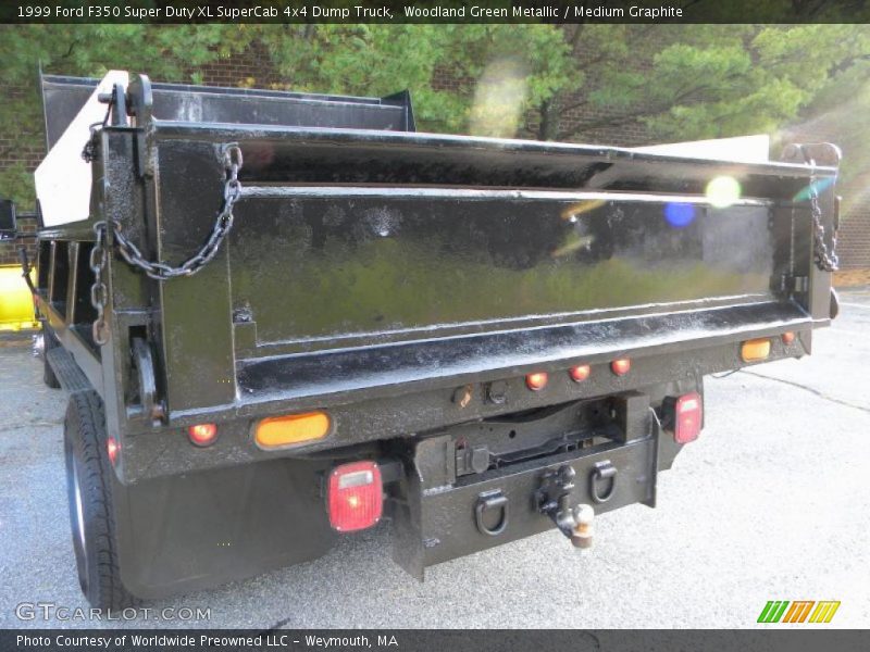 Woodland Green Metallic / Medium Graphite 1999 Ford F350 Super Duty XL SuperCab 4x4 Dump Truck