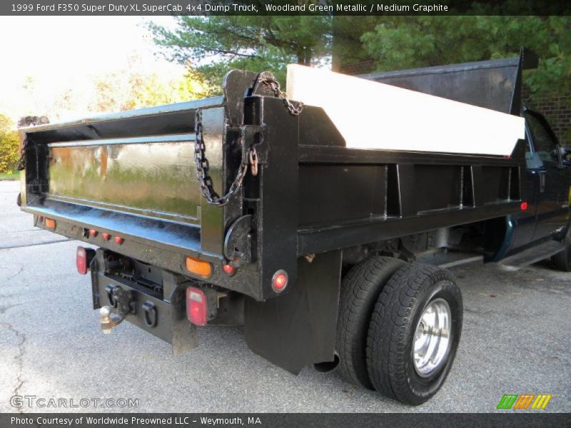 Woodland Green Metallic / Medium Graphite 1999 Ford F350 Super Duty XL SuperCab 4x4 Dump Truck