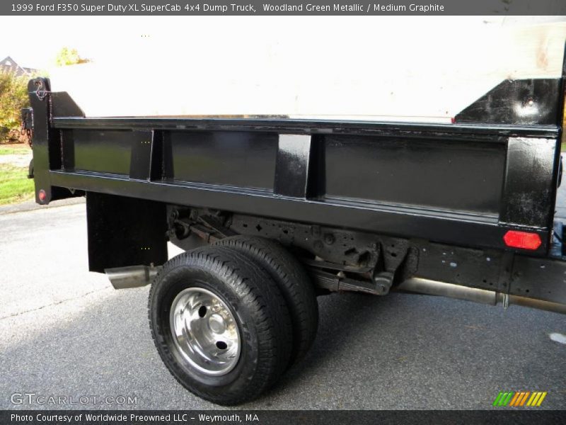Woodland Green Metallic / Medium Graphite 1999 Ford F350 Super Duty XL SuperCab 4x4 Dump Truck