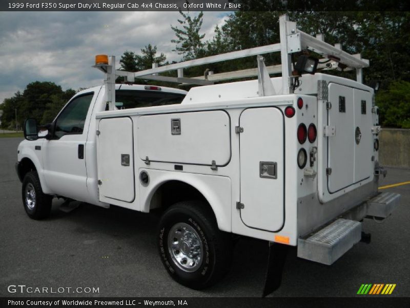 Oxford White / Blue 1999 Ford F350 Super Duty XL Regular Cab 4x4 Chassis
