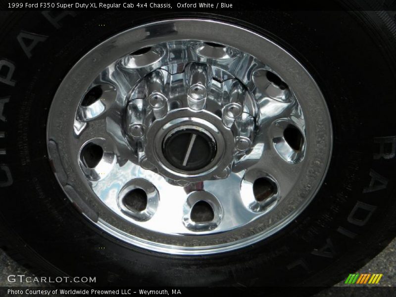 Oxford White / Blue 1999 Ford F350 Super Duty XL Regular Cab 4x4 Chassis