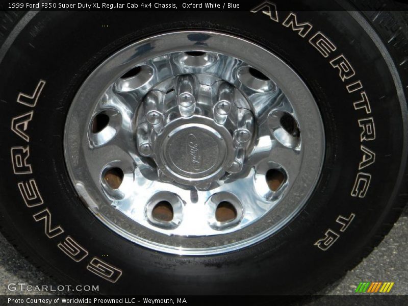 Oxford White / Blue 1999 Ford F350 Super Duty XL Regular Cab 4x4 Chassis