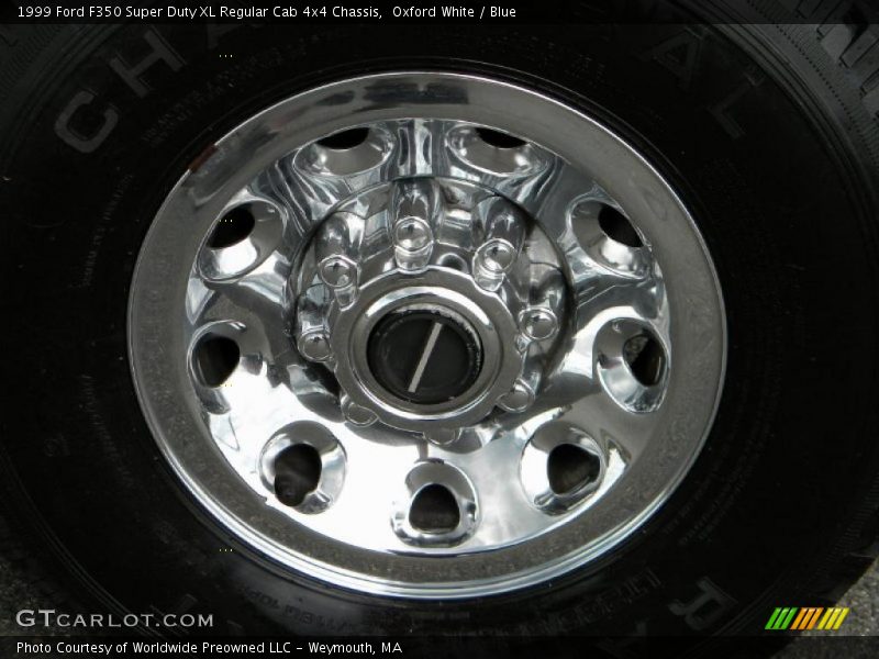 Oxford White / Blue 1999 Ford F350 Super Duty XL Regular Cab 4x4 Chassis