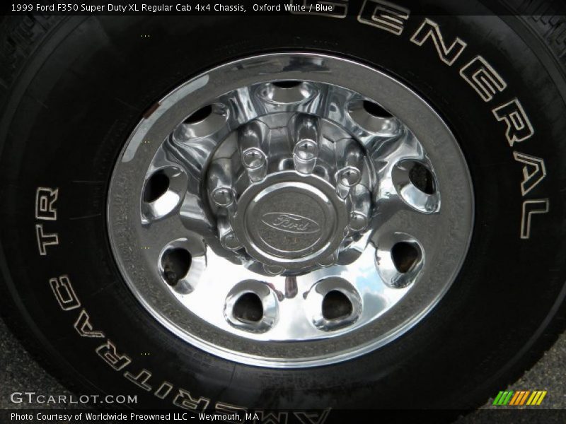 Oxford White / Blue 1999 Ford F350 Super Duty XL Regular Cab 4x4 Chassis