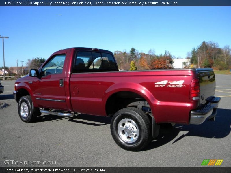 Dark Toreador Red Metallic / Medium Prairie Tan 1999 Ford F350 Super Duty Lariat Regular Cab 4x4