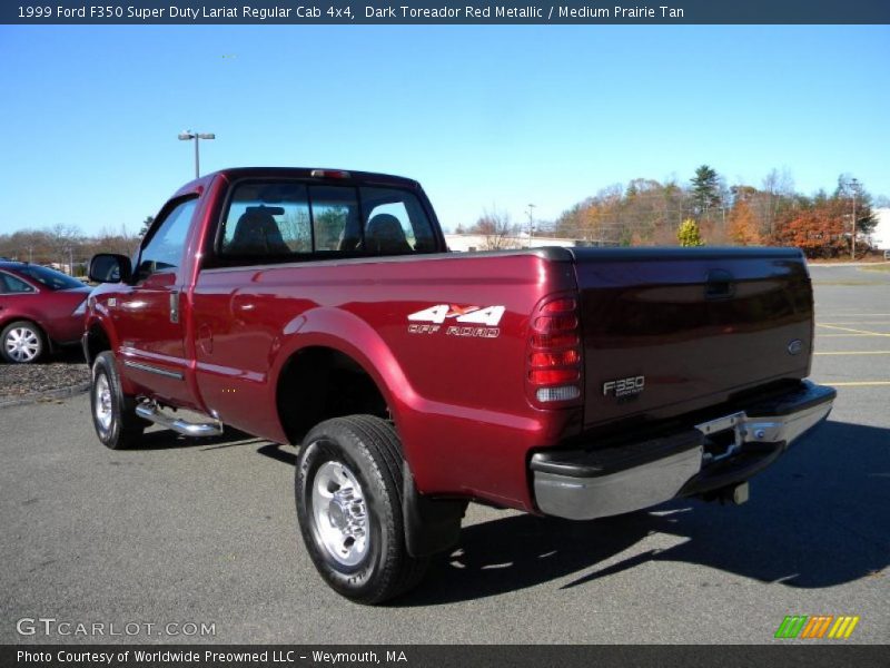 Dark Toreador Red Metallic / Medium Prairie Tan 1999 Ford F350 Super Duty Lariat Regular Cab 4x4