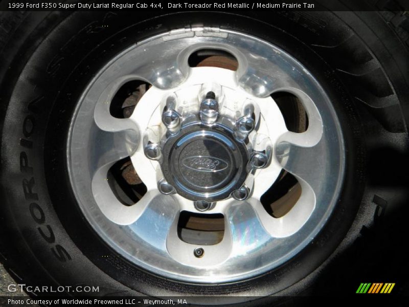 Dark Toreador Red Metallic / Medium Prairie Tan 1999 Ford F350 Super Duty Lariat Regular Cab 4x4