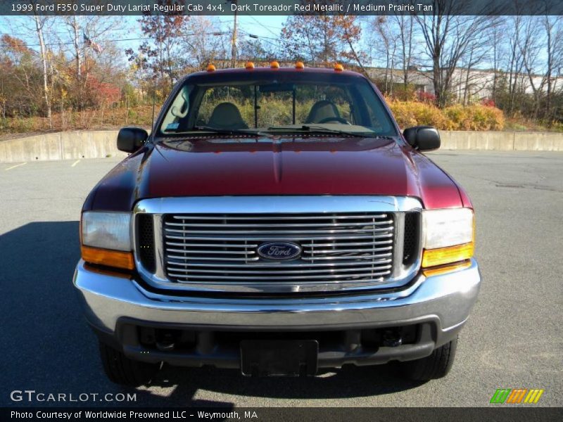 Dark Toreador Red Metallic / Medium Prairie Tan 1999 Ford F350 Super Duty Lariat Regular Cab 4x4
