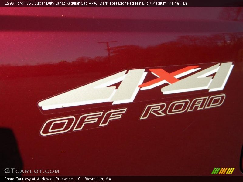 Dark Toreador Red Metallic / Medium Prairie Tan 1999 Ford F350 Super Duty Lariat Regular Cab 4x4