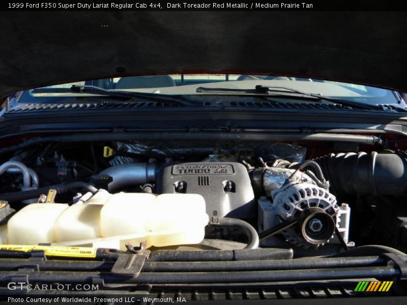 Dark Toreador Red Metallic / Medium Prairie Tan 1999 Ford F350 Super Duty Lariat Regular Cab 4x4