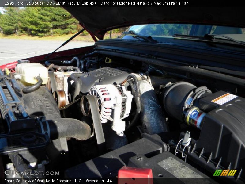 Dark Toreador Red Metallic / Medium Prairie Tan 1999 Ford F350 Super Duty Lariat Regular Cab 4x4