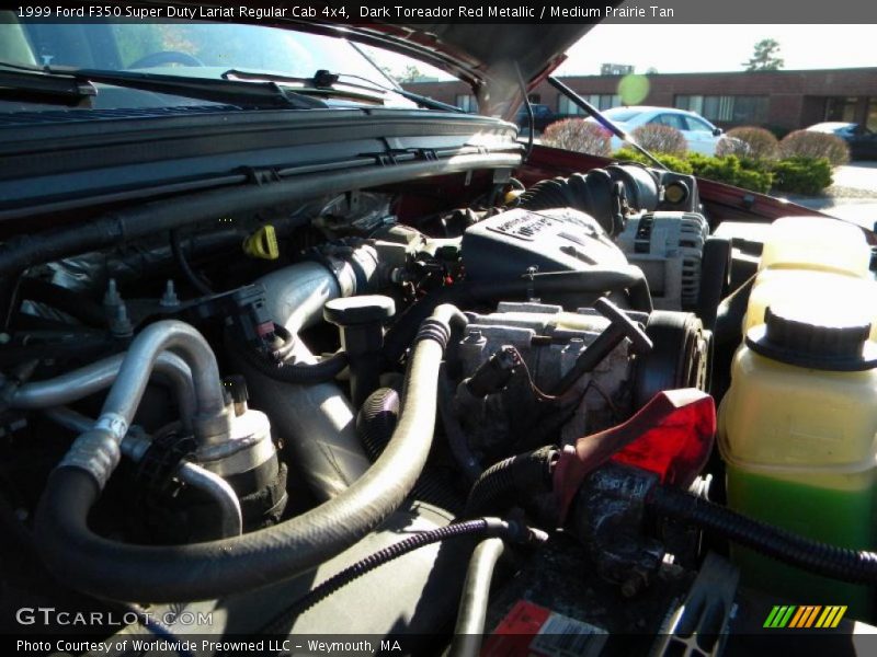 Dark Toreador Red Metallic / Medium Prairie Tan 1999 Ford F350 Super Duty Lariat Regular Cab 4x4