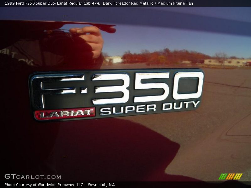 Dark Toreador Red Metallic / Medium Prairie Tan 1999 Ford F350 Super Duty Lariat Regular Cab 4x4