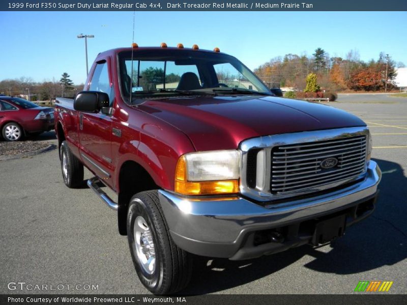 Dark Toreador Red Metallic / Medium Prairie Tan 1999 Ford F350 Super Duty Lariat Regular Cab 4x4