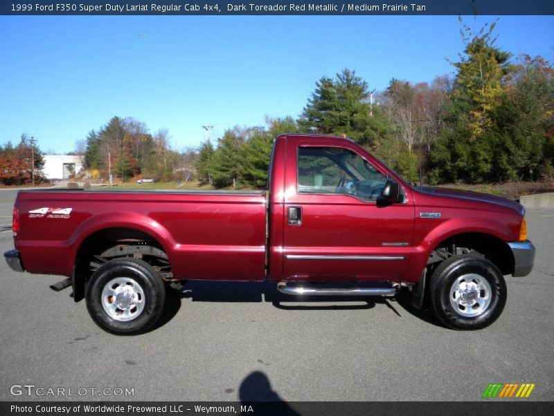 Dark Toreador Red Metallic / Medium Prairie Tan 1999 Ford F350 Super Duty Lariat Regular Cab 4x4