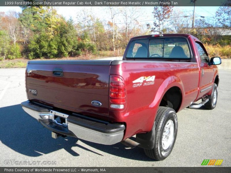 Dark Toreador Red Metallic / Medium Prairie Tan 1999 Ford F350 Super Duty Lariat Regular Cab 4x4
