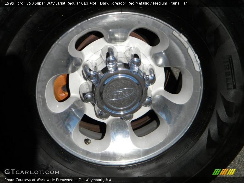 Dark Toreador Red Metallic / Medium Prairie Tan 1999 Ford F350 Super Duty Lariat Regular Cab 4x4