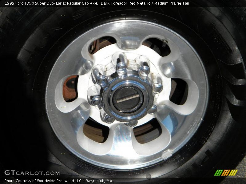 Dark Toreador Red Metallic / Medium Prairie Tan 1999 Ford F350 Super Duty Lariat Regular Cab 4x4