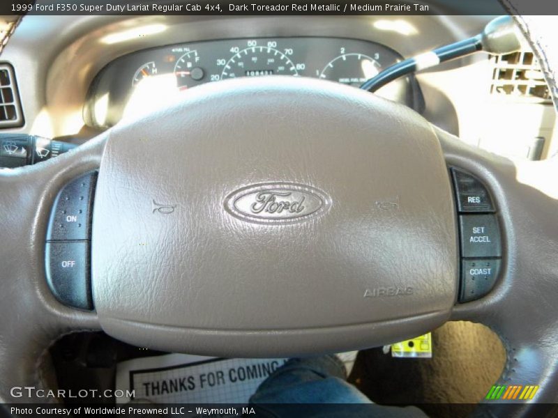 Dark Toreador Red Metallic / Medium Prairie Tan 1999 Ford F350 Super Duty Lariat Regular Cab 4x4