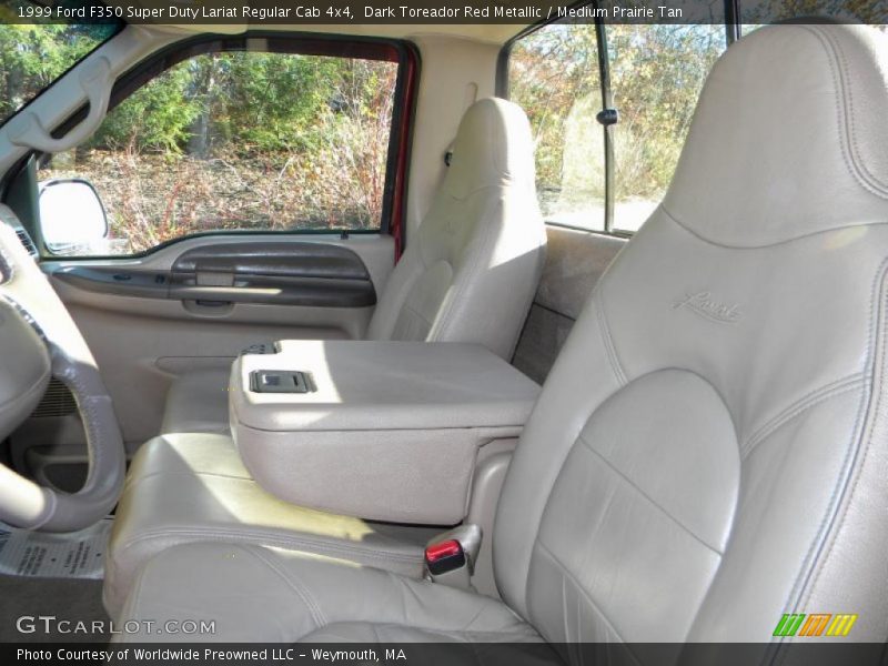 Dark Toreador Red Metallic / Medium Prairie Tan 1999 Ford F350 Super Duty Lariat Regular Cab 4x4