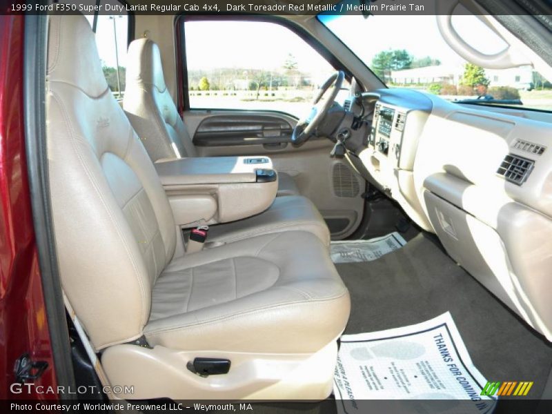 Dark Toreador Red Metallic / Medium Prairie Tan 1999 Ford F350 Super Duty Lariat Regular Cab 4x4