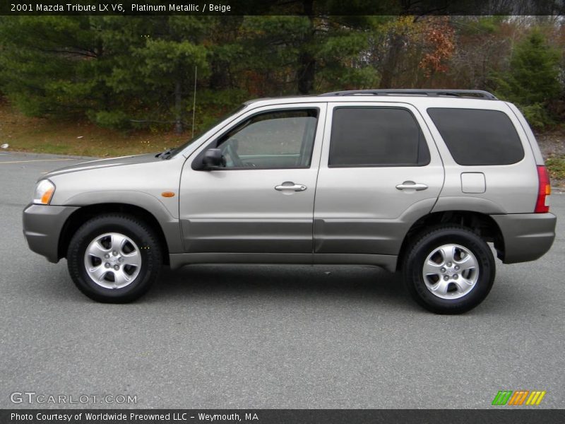 Platinum Metallic / Beige 2001 Mazda Tribute LX V6