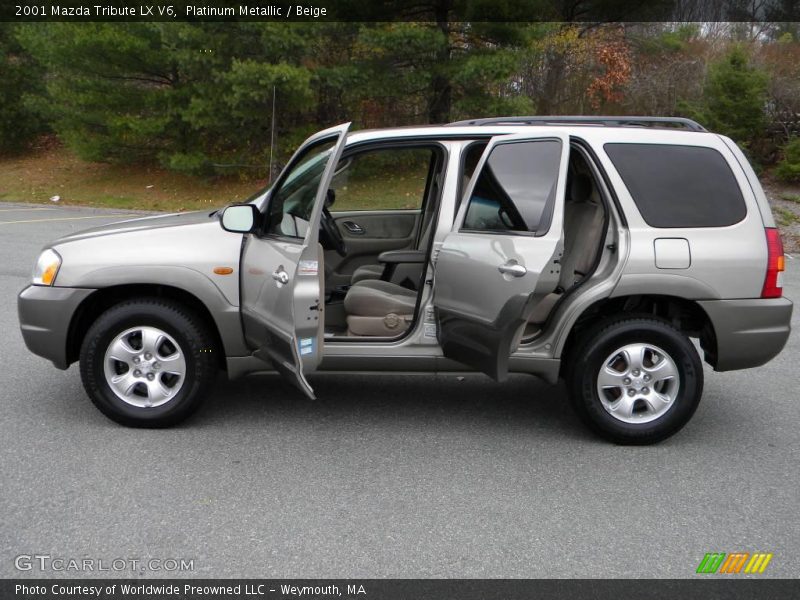 Platinum Metallic / Beige 2001 Mazda Tribute LX V6
