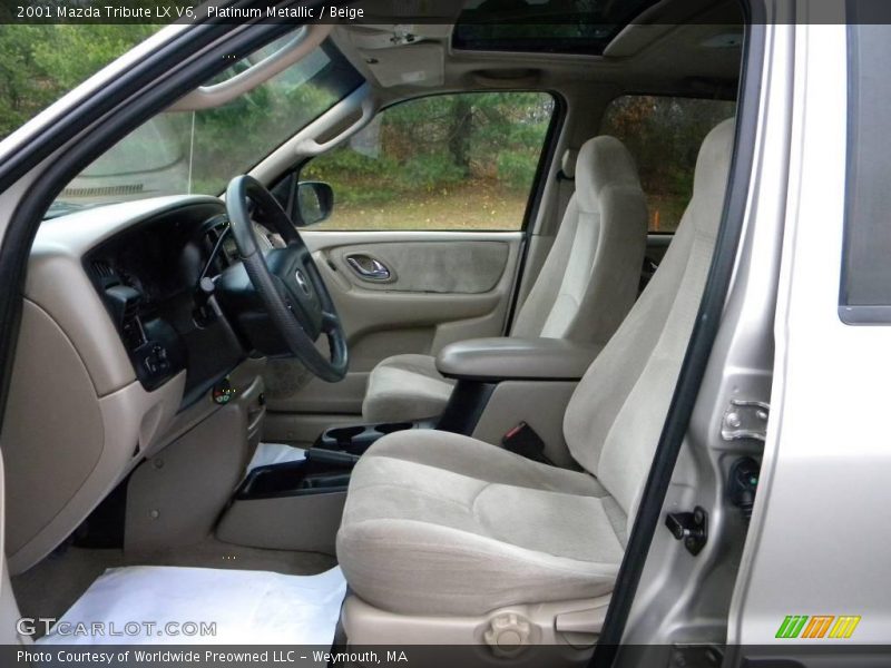 Platinum Metallic / Beige 2001 Mazda Tribute LX V6