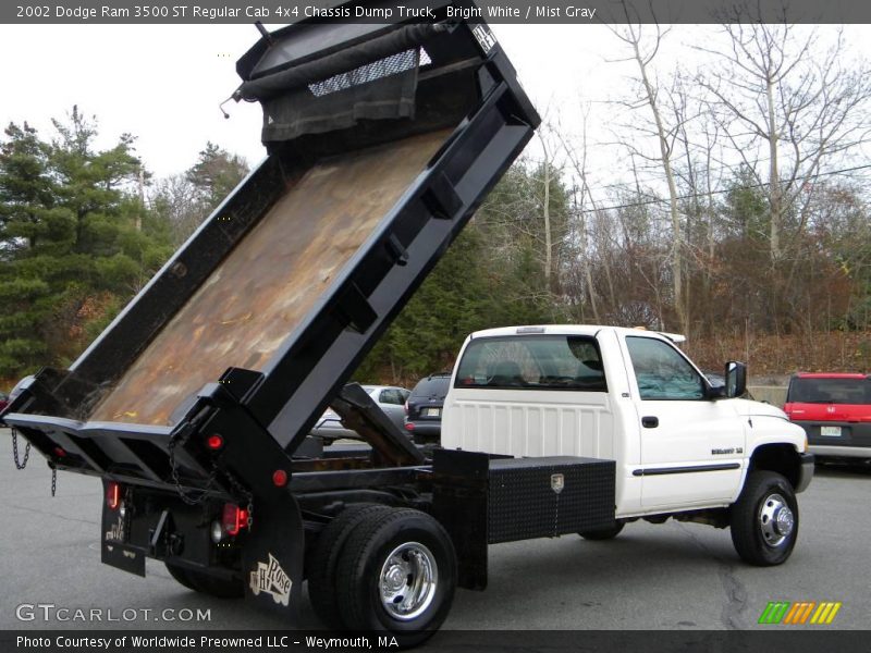 Bright White / Mist Gray 2002 Dodge Ram 3500 ST Regular Cab 4x4 Chassis Dump Truck