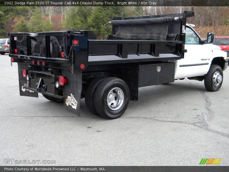 Bright White / Mist Gray 2002 Dodge Ram 3500 ST Regular Cab 4x4 Chassis Dump Truck