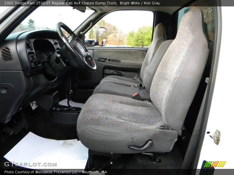  2002 Ram 3500 ST Regular Cab 4x4 Chassis Dump Truck Mist Gray Interior