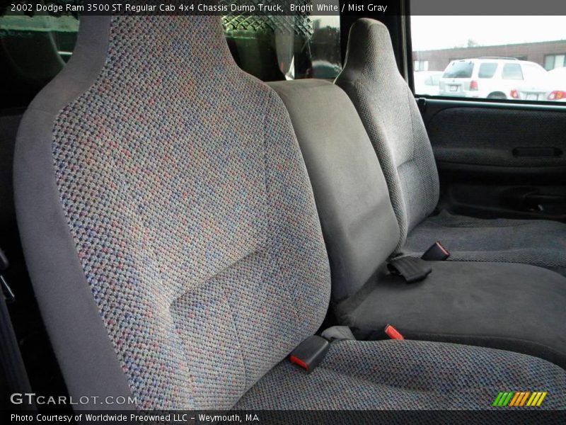  2002 Ram 3500 ST Regular Cab 4x4 Chassis Dump Truck Mist Gray Interior