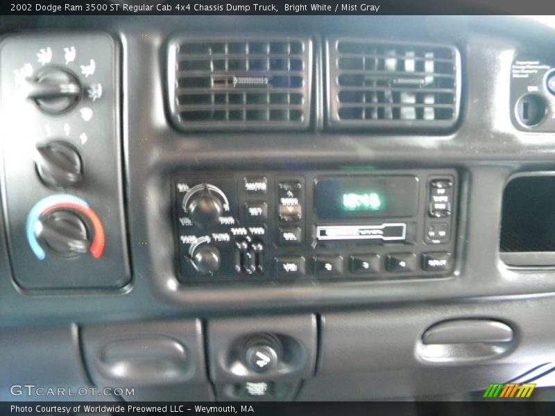 Bright White / Mist Gray 2002 Dodge Ram 3500 ST Regular Cab 4x4 Chassis Dump Truck