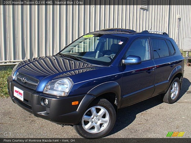 Nautical Blue / Gray 2005 Hyundai Tucson GLS V6 4WD