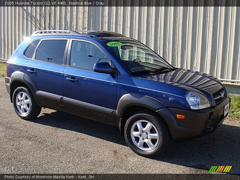 Nautical Blue / Gray 2005 Hyundai Tucson GLS V6 4WD