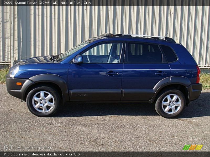 Nautical Blue / Gray 2005 Hyundai Tucson GLS V6 4WD