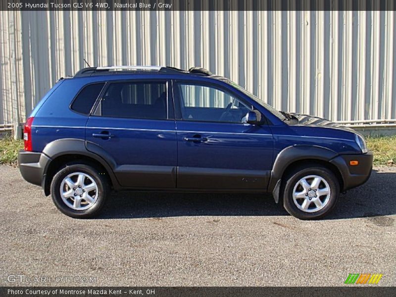 Nautical Blue / Gray 2005 Hyundai Tucson GLS V6 4WD