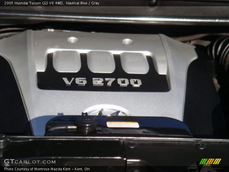 Nautical Blue / Gray 2005 Hyundai Tucson GLS V6 4WD