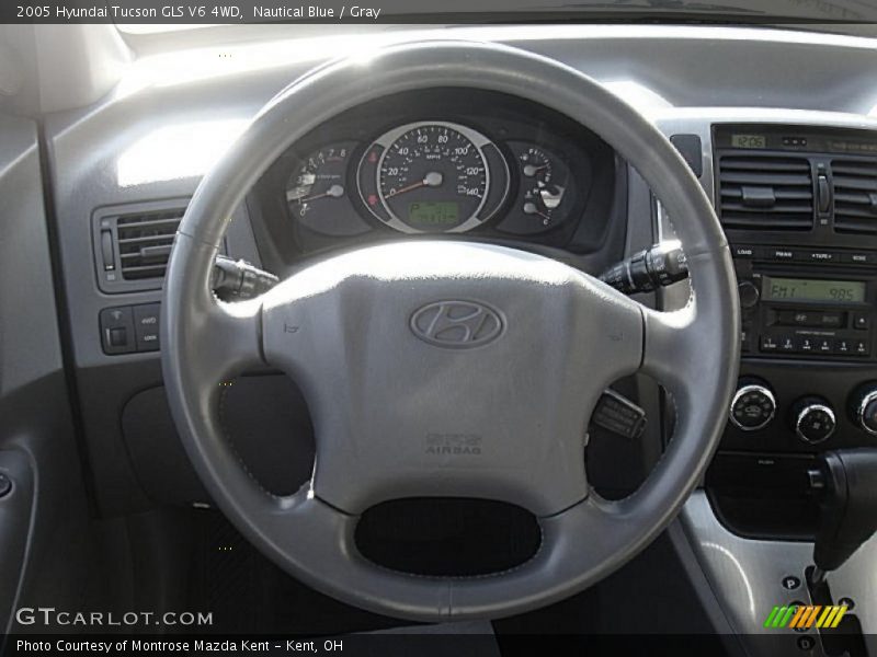 Nautical Blue / Gray 2005 Hyundai Tucson GLS V6 4WD