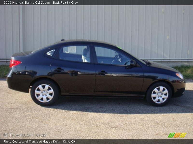 Black Pearl / Gray 2009 Hyundai Elantra GLS Sedan