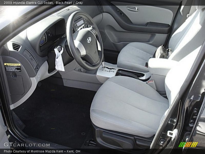 Black Pearl / Gray 2009 Hyundai Elantra GLS Sedan