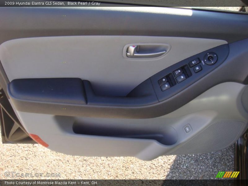 Black Pearl / Gray 2009 Hyundai Elantra GLS Sedan