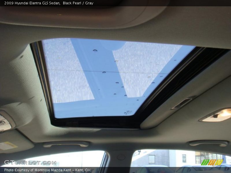 Black Pearl / Gray 2009 Hyundai Elantra GLS Sedan