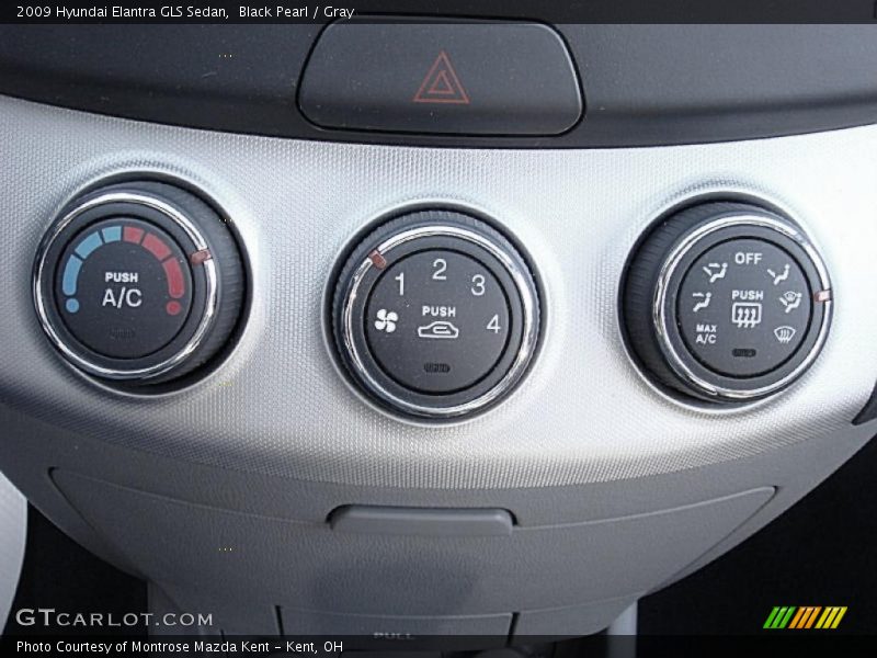 Black Pearl / Gray 2009 Hyundai Elantra GLS Sedan