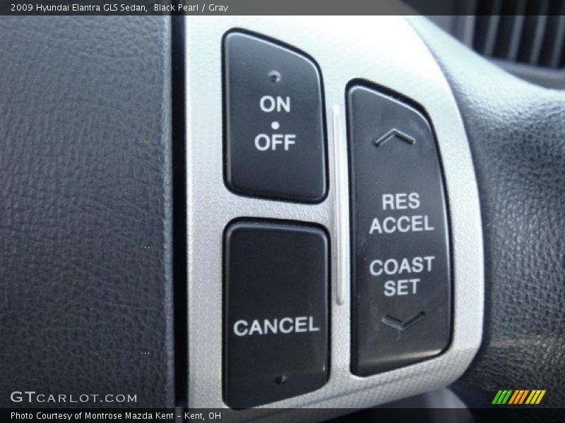Black Pearl / Gray 2009 Hyundai Elantra GLS Sedan