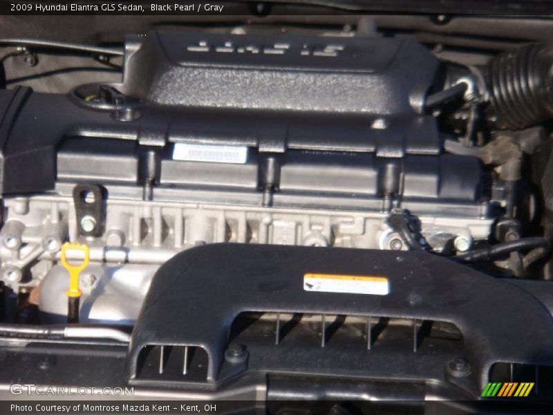 Black Pearl / Gray 2009 Hyundai Elantra GLS Sedan