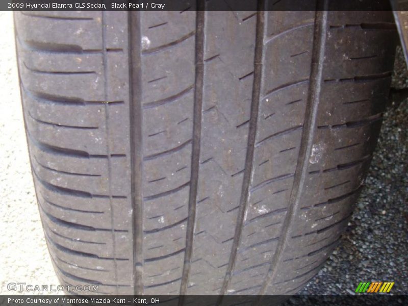 Black Pearl / Gray 2009 Hyundai Elantra GLS Sedan