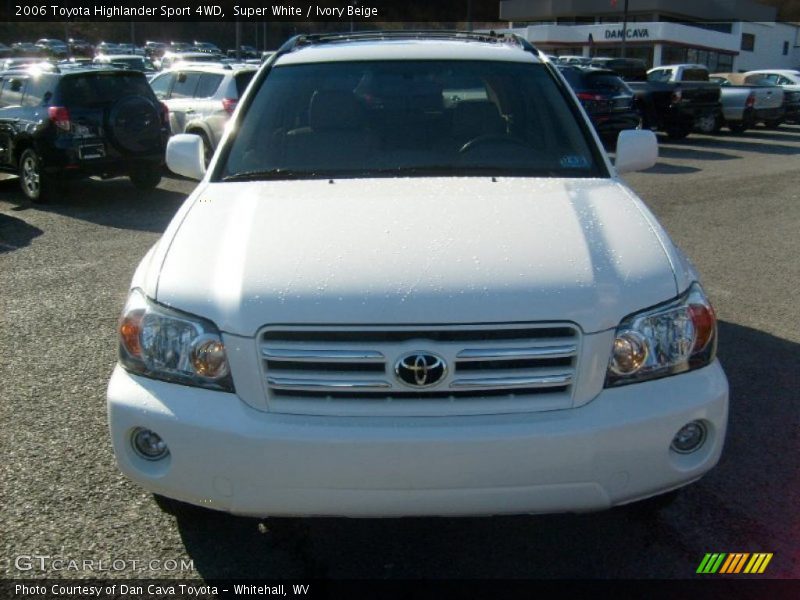 Super White / Ivory Beige 2006 Toyota Highlander Sport 4WD