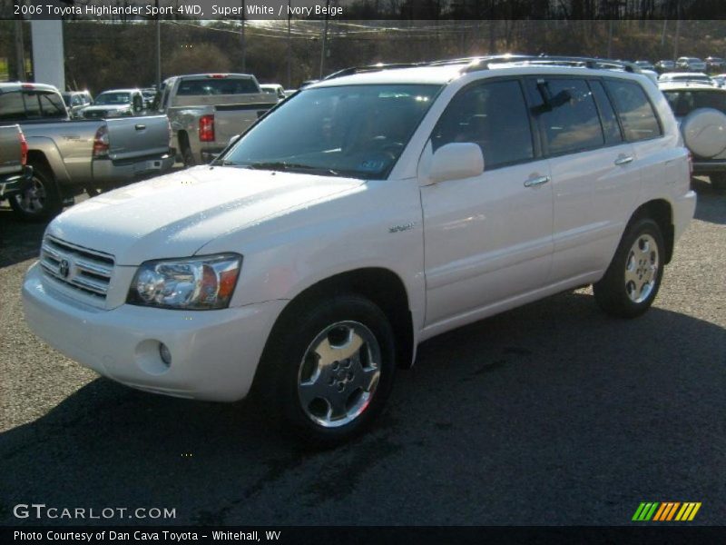 Super White / Ivory Beige 2006 Toyota Highlander Sport 4WD
