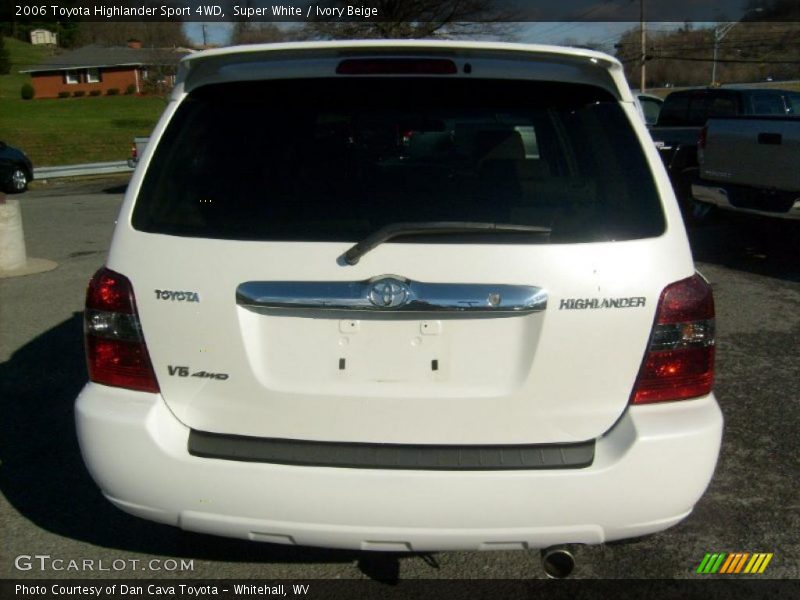 Super White / Ivory Beige 2006 Toyota Highlander Sport 4WD